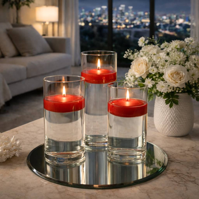 Richland Floating Candles 3" Red Set of 24 - thumbnail number 7