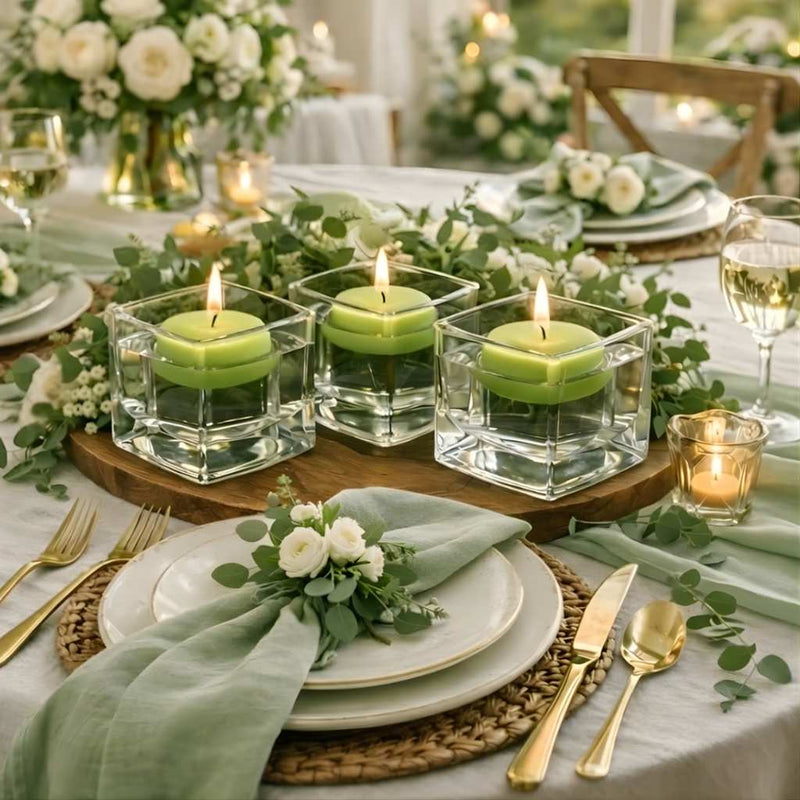 Richland Floating Candles 3" Green Set of 24 - thumbnail number 5
