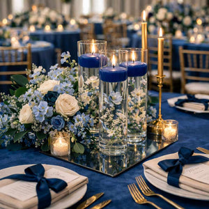 Richland Floating Candles 3" Navy Blue Set of 72