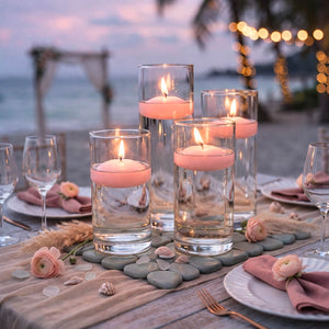 Richland Floating Candles 3" Pink Set of 24