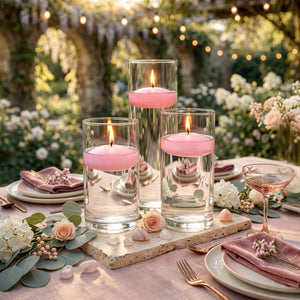 Richland Floating Candles 3" Pink Set of 24