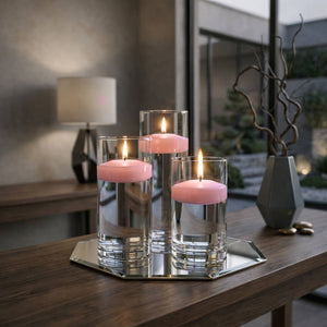 Richland Floating Candles 3" Pink Set of 24