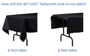 Richland Rectangle Tablecloth 60"x102" Black