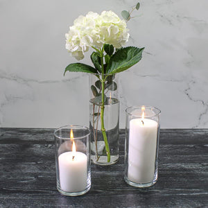 Eastland Cylinder Pillar Candle Holders 6" , 7.5" & 10.5" Set of 36