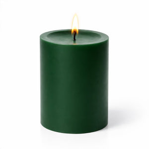 Richland Pillar Candle 3"x3" Dark Green