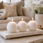 Richland Sphere Candle 3" White Set of 48 - thumbnail number 7