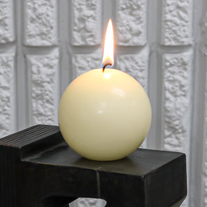 Richland Sphere Candle 3" Ivory
