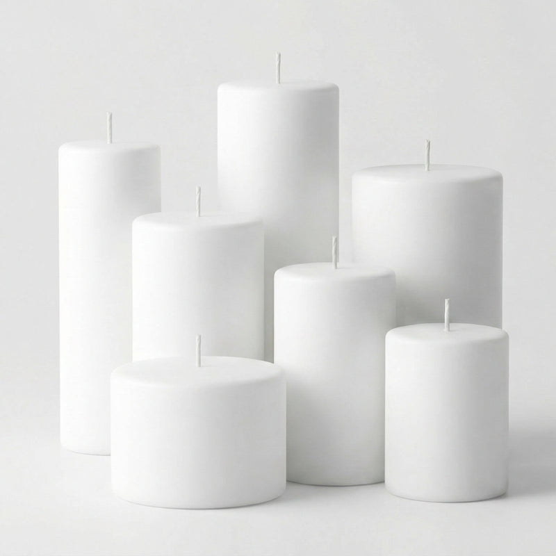 Richland Pillar Candles 3"x3" White Set of 12 - thumbnail number 3