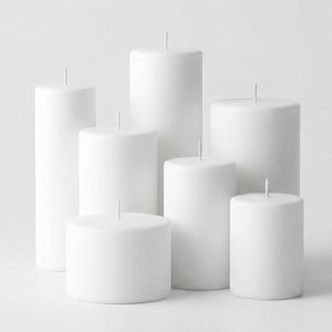 Richland Pillar Candles 3"x9" White Set of 6