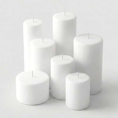 Richland Pillar Candles 3"x3" White Set of 12 - thumbnail number 4