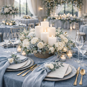 Richland Pillar Candles 3"x9" White Set of 6