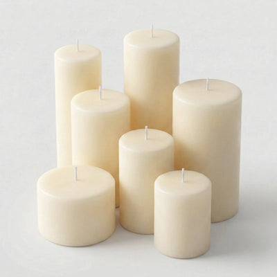 Richland 4" x 12" Ivory Pillar Candle Set of 6 - thumbnail number 4