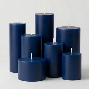 Richland 4" x 6" Navy Blue Pillar Candles Set of 6