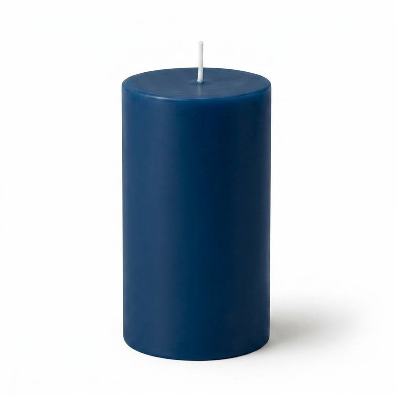Richland 4" x 6" Navy Blue Pillar Candle - thumbnail number 1