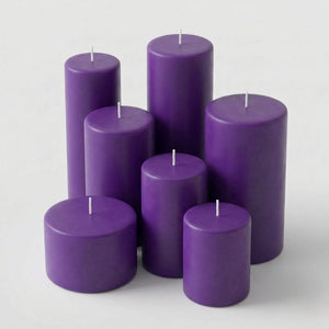 Richland 4" x 12" Purple Pillar Candle Set of 6