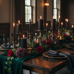 Richland 4" x 4" Black Pillar Candle