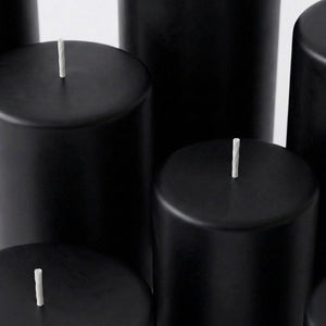 Richland 4" x 4" Black Pillar Candle