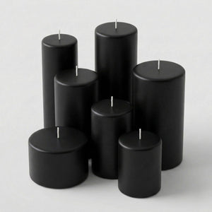Richland 4" x 4" Black Pillar Candle