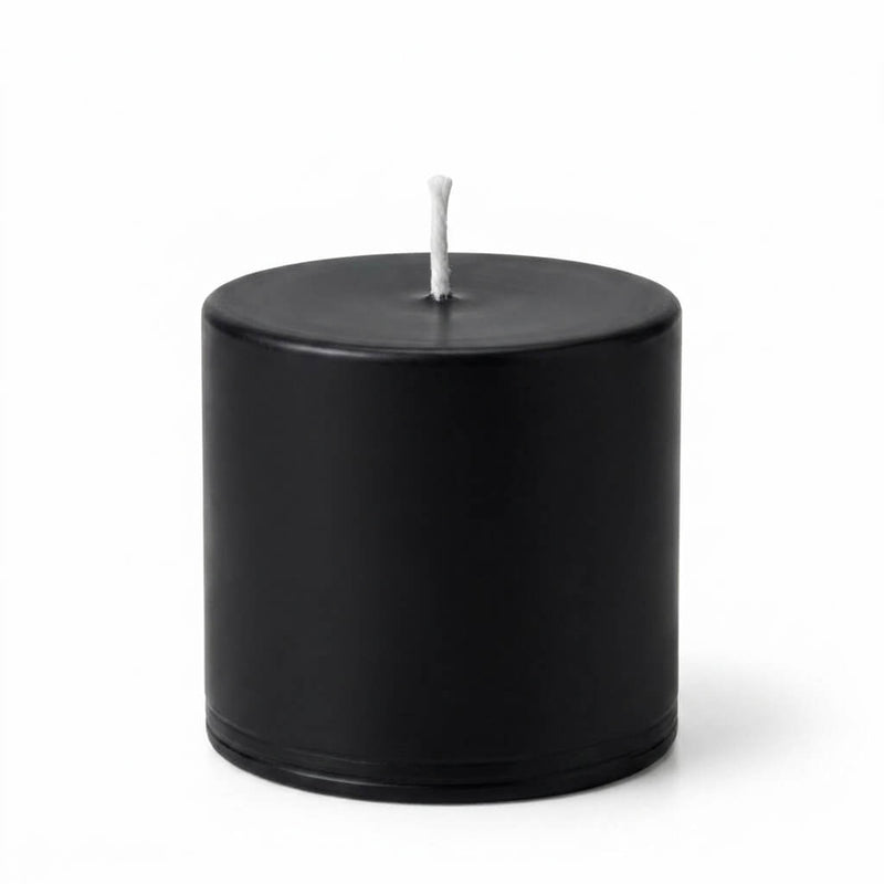 Richland 4" x 4" Black Pillar Candle - thumbnail number 1