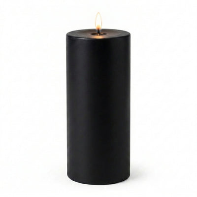 Richland 4" x 9" Black Pillar Candle - thumbnail number 2