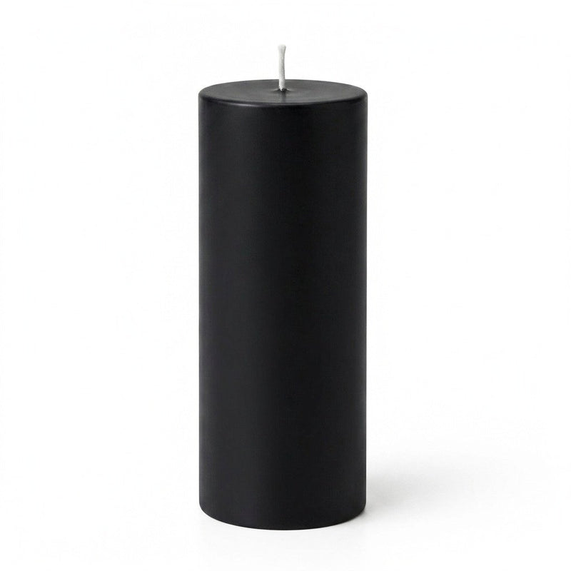 Richland 4" x 12" Black Pillar Candle - thumbnail number 1