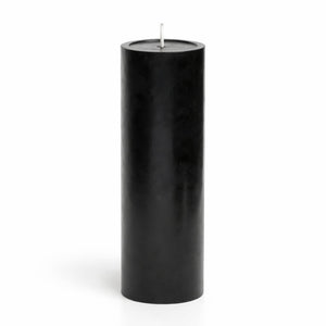 Richland 4" x 12" Black Pillar Candle