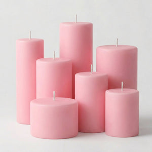 Richland Pillar Candle 3"x6" Pink