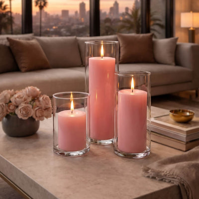 Richland 4" x 6" Pink Pillar Candle - thumbnail number 9