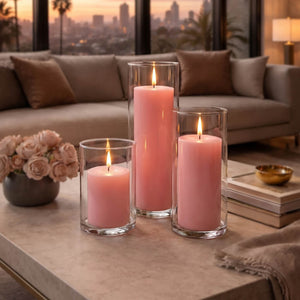 Richland Pillar Candle 3"x6" Pink