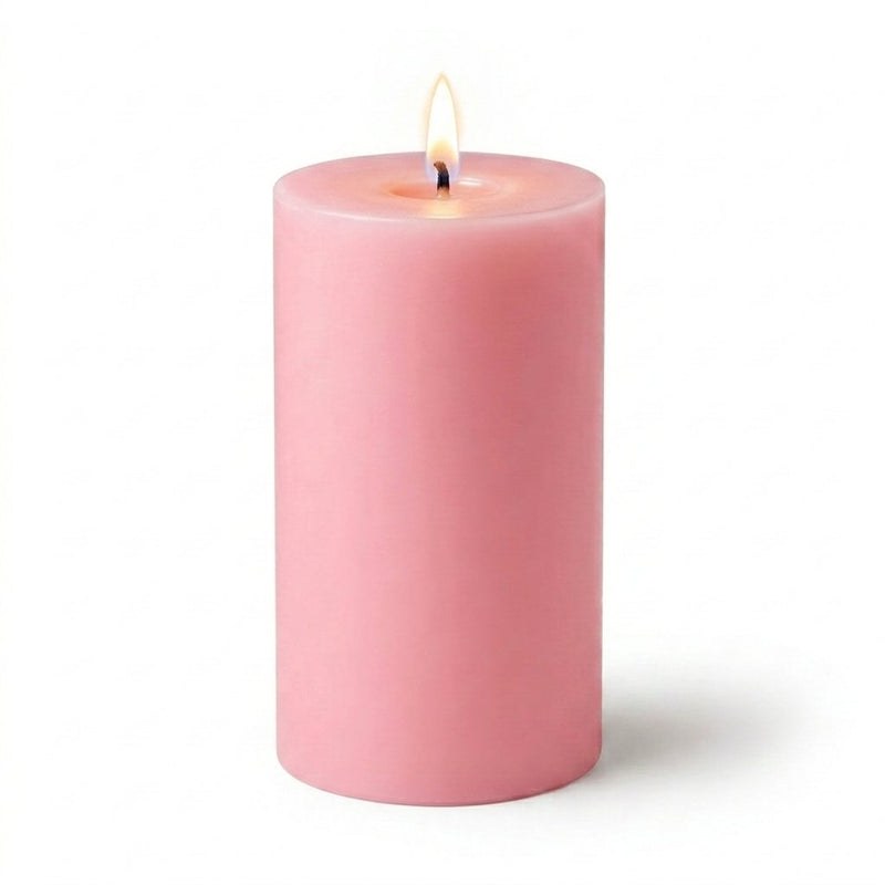 Richland 4" x 6" Pink Pillar Candle - thumbnail number 2