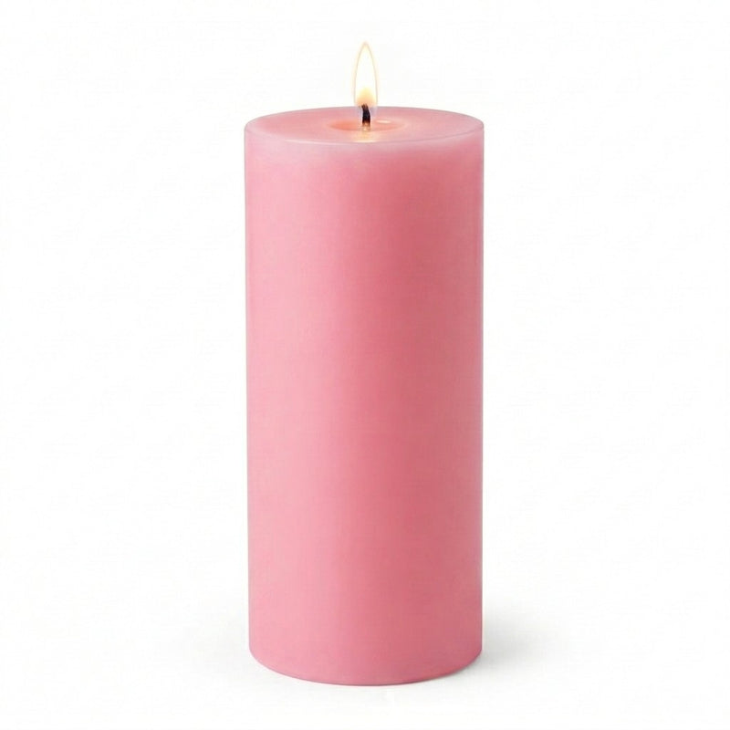 Richland 4" x 9" Pink Pillar Candle - thumbnail number 2