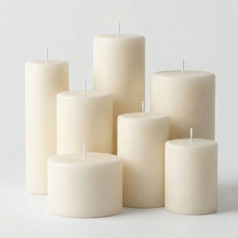 Richland Pillar Candle 3"x3" Light Ivory - thumbnail number 3