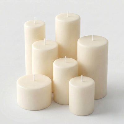 Richland Pillar Candle 3"x3" Light Ivory - thumbnail number 4