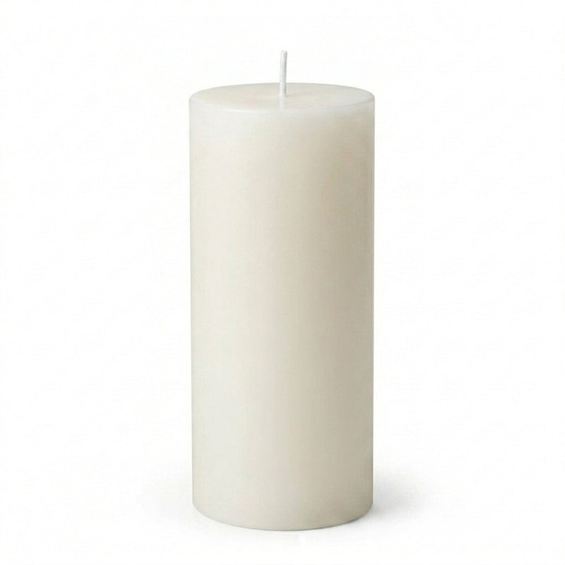 Richland 4" x 9" Light Ivory Pillar Candle - thumbnail number 1