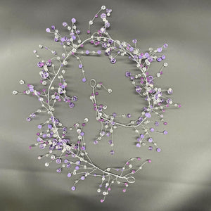 Touch of Lavender Wired Crystal Garland 42"
