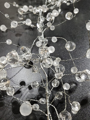 Wired Crystal Garland 42" Clear/Frost