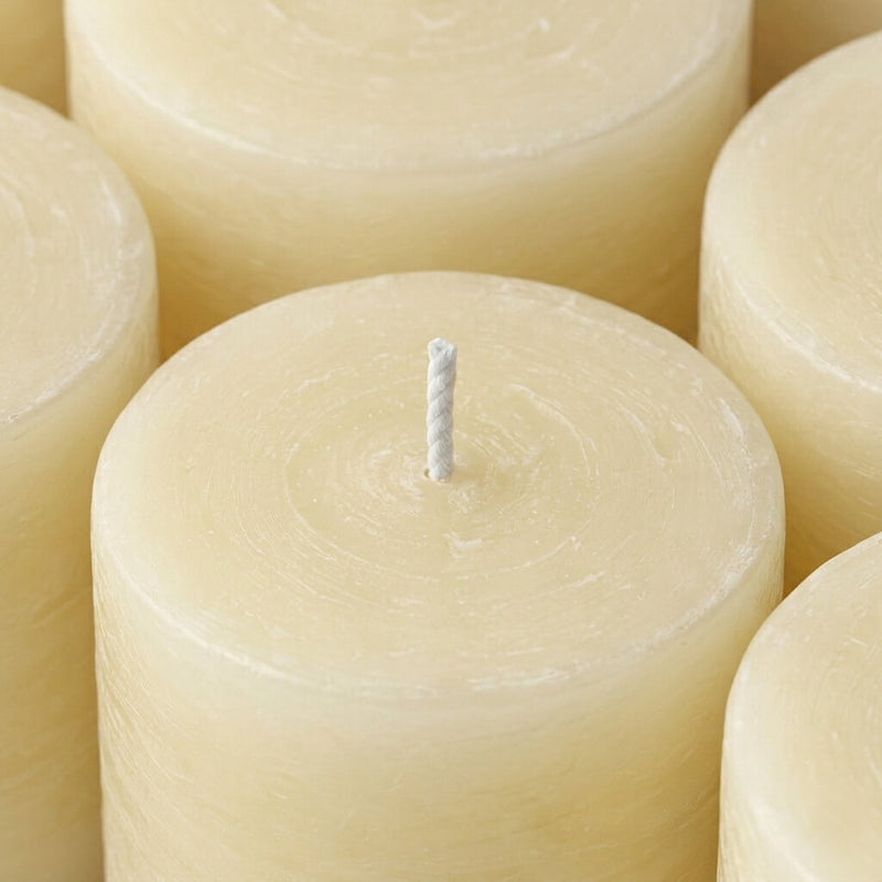 Richland Rustic Pillar Candle 3"x 9" Ivory Set of 6 - thumbnail number 5