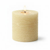 Richland Rustic Pillar Candle 3"x 3" Ivory - thumbnail number 2