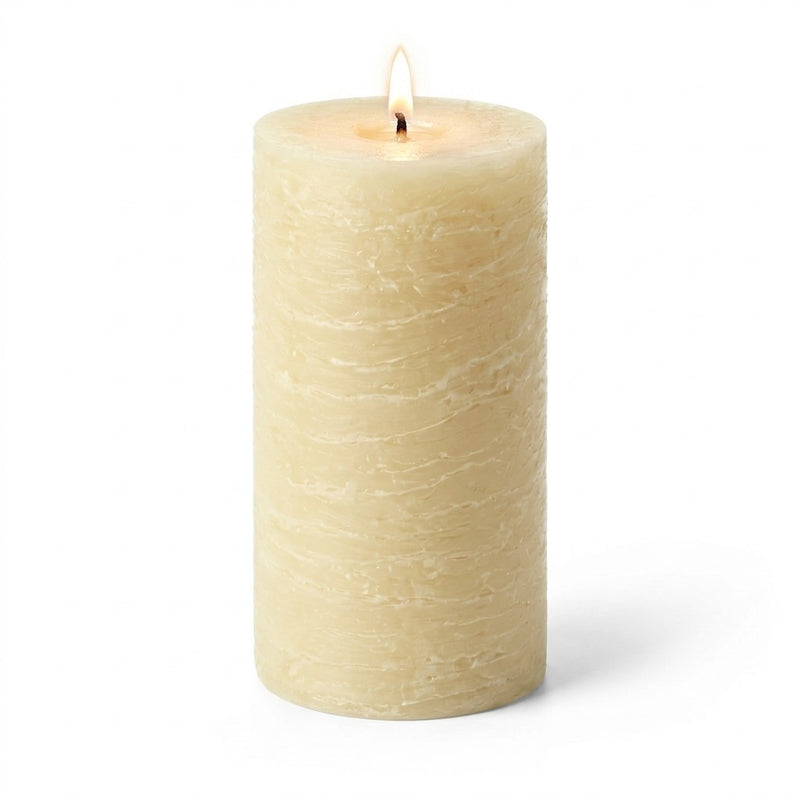 Richland Rustic Pillar Candle 3"x 6" Ivory Set of 6 - thumbnail number 2