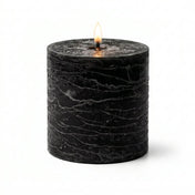 Richland Rustic Pillar Candle 3"x 3" Black - thumbnail number 2