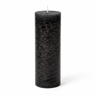 Richland Rustic Pillar Candle 3"x 9" Black