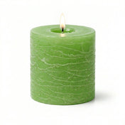 Richland Rustic Pillar Candle 3"x 3" Green - thumbnail number 2