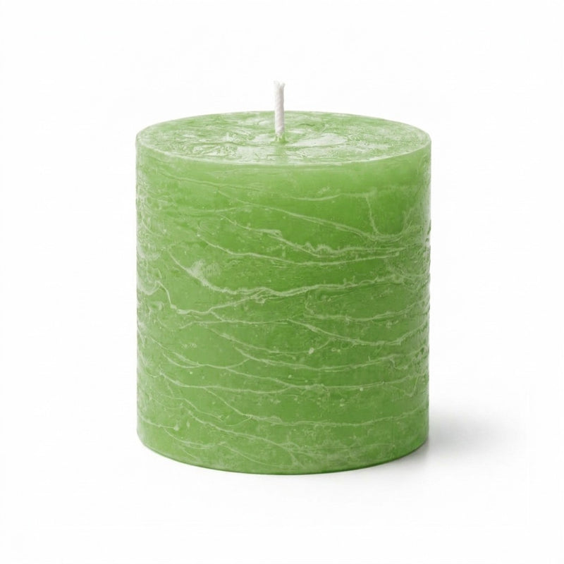 Richland Rustic Pillar Candle 3"x 3" Green - thumbnail number 1