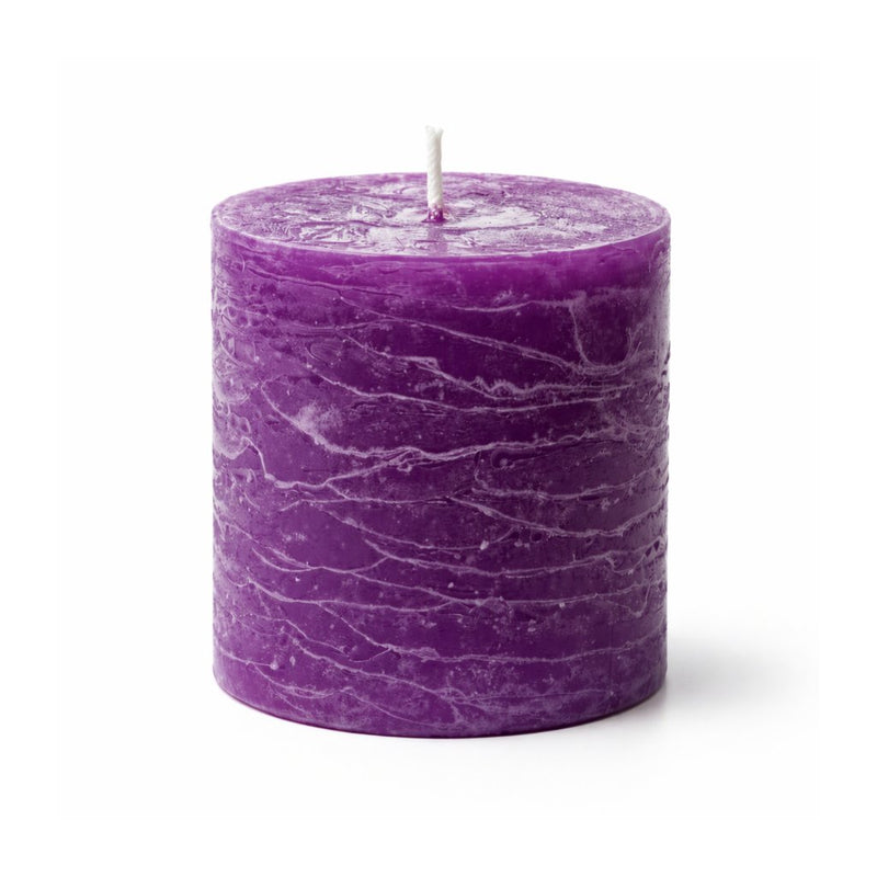 Richland Rustic Pillar Candle 3"x 3" Lavender - thumbnail number 1
