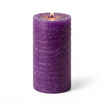 Richland Rustic Pillar Candle 3"x 6" Lavender - thumbnail number 2