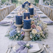 Richland Rustic Pillar Candle 3"x 3" Navy Blue - thumbnail number 8