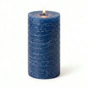 Richland Rustic Pillar Candle 3"x 6" Navy Blue - thumbnail number 2