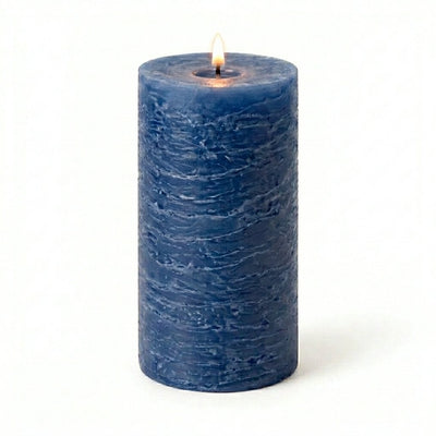 Richland Rustic Pillar Candle 3"x 6" Navy Blue - thumbnail number 2