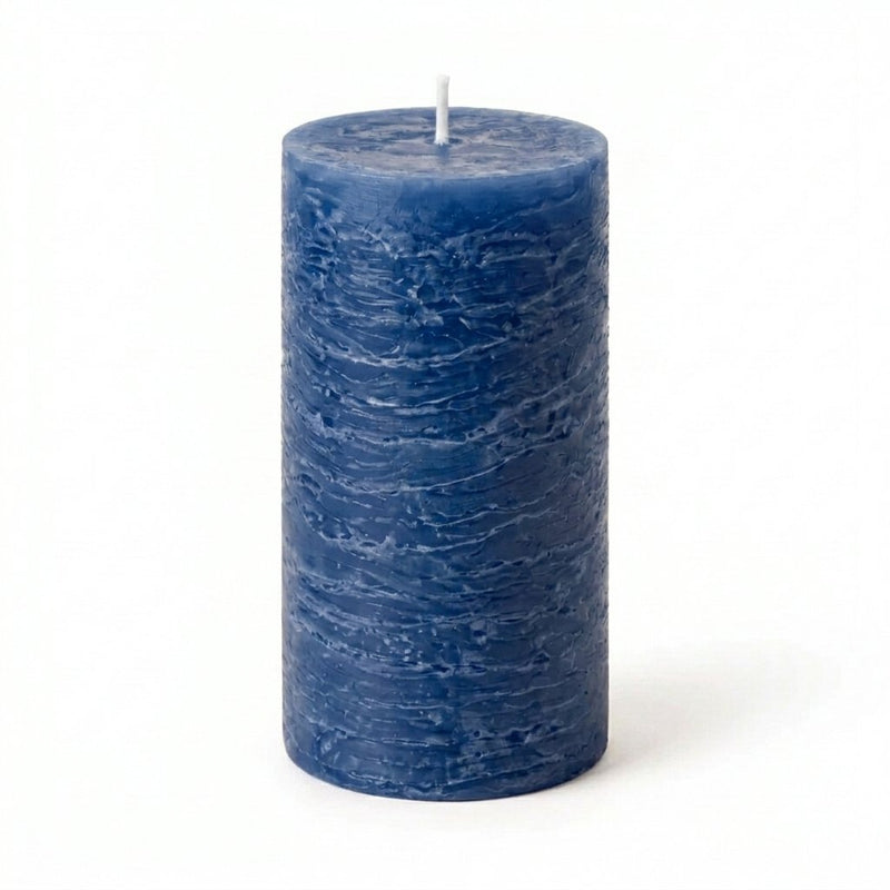 Richland Rustic Pillar Candle 3"x 6" Navy Blue - thumbnail number 1