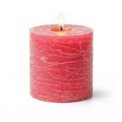 Richland Rustic Pillar Candle 3"x 3" Pink - thumbnail number 2